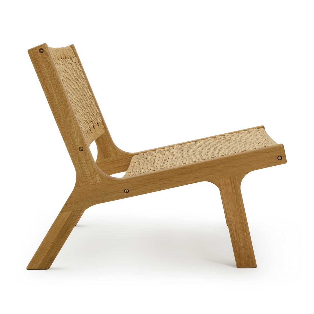 Habitat Faro Woven Paper Rope and Oak Accent Chair - Natural