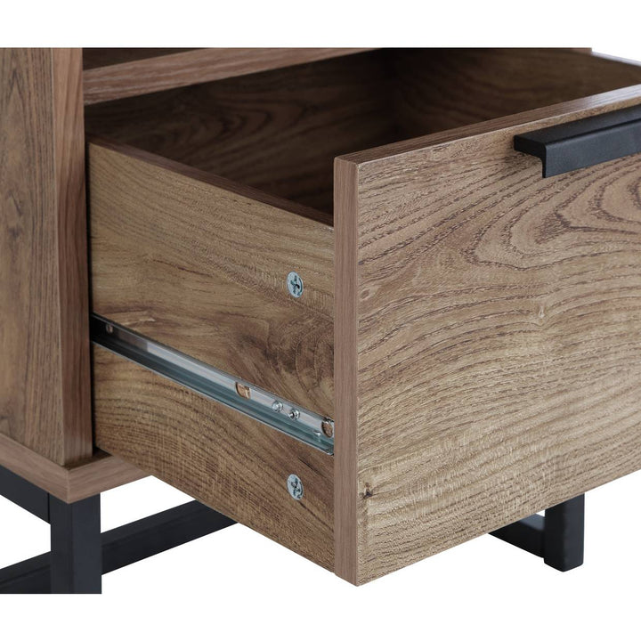 Habitat Nomad 1 Drawer Bedside Table - Oak Effect