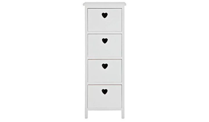 Home Edie 4 Drawer Storage Unit – White