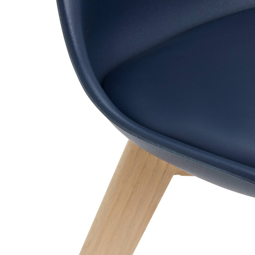 Habitat Jerry Pair of Dining Chair - Navy Blue