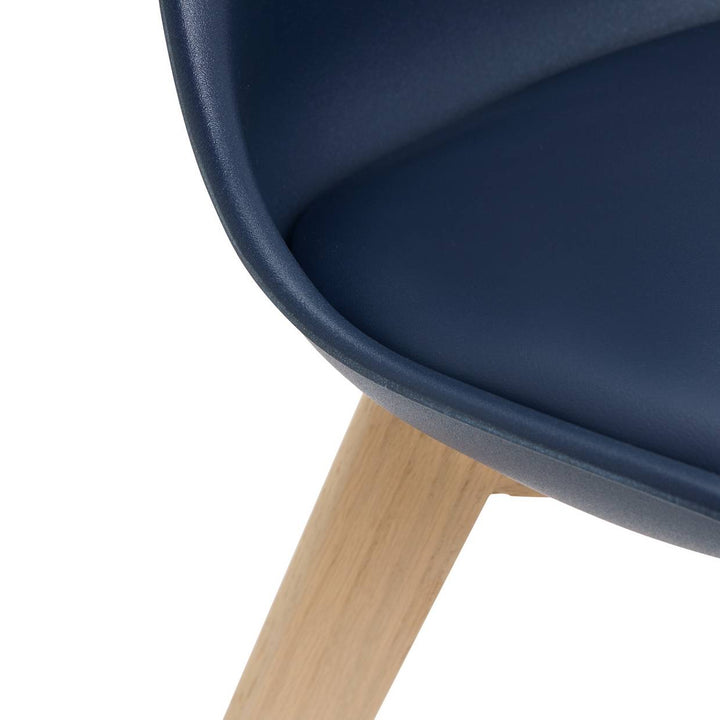 Habitat Jerry Pair of Dining Chair - Navy Blue