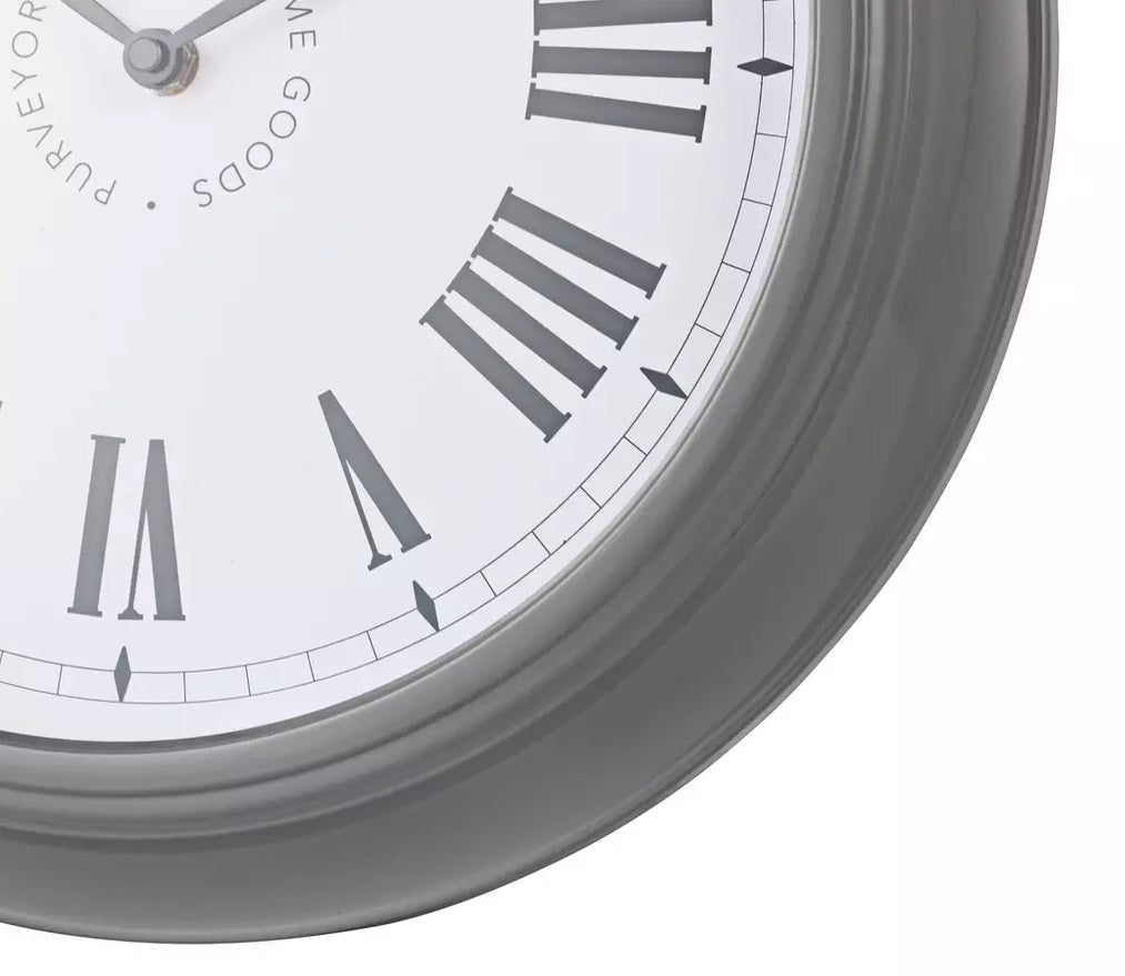 Habitat Stationary Wall Clock - Grey