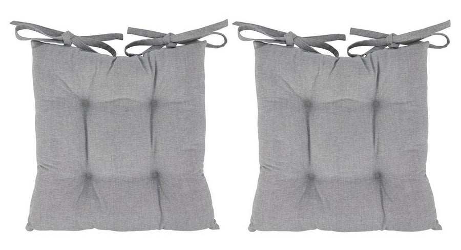 Home Grey Seat Pads - 2 Pack