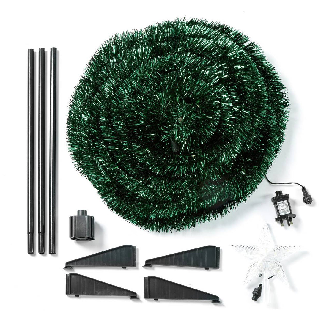 Premier Decorations 6ft Pre lit Pop Up Slim Christmas Tree -  Green