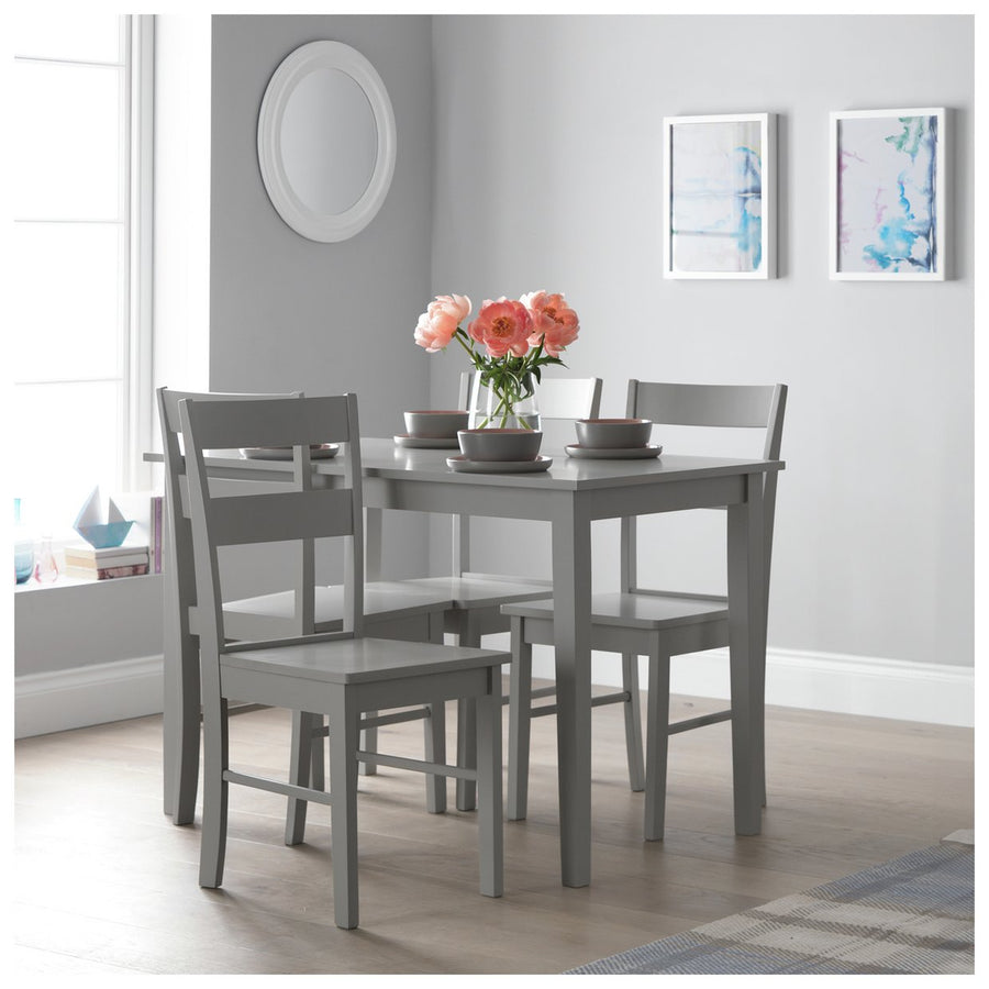 Home Chicago Pair of Solid Wood Dining Chair- Grey