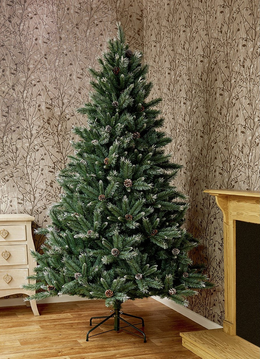 Premier Decorations 6ft Selwood Pine Christmas Tree With Pine Cones
