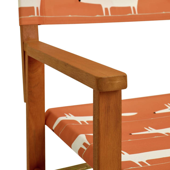 Habitat x Scion Folding Wooden Garden Director Chair - Mr Fox
