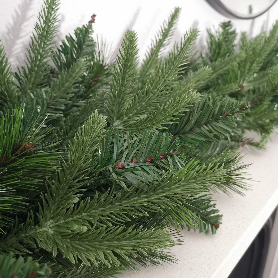 Premier Decorations 1.8M Festive Norfolk Pine Christmas Garland PE/PVC Tips