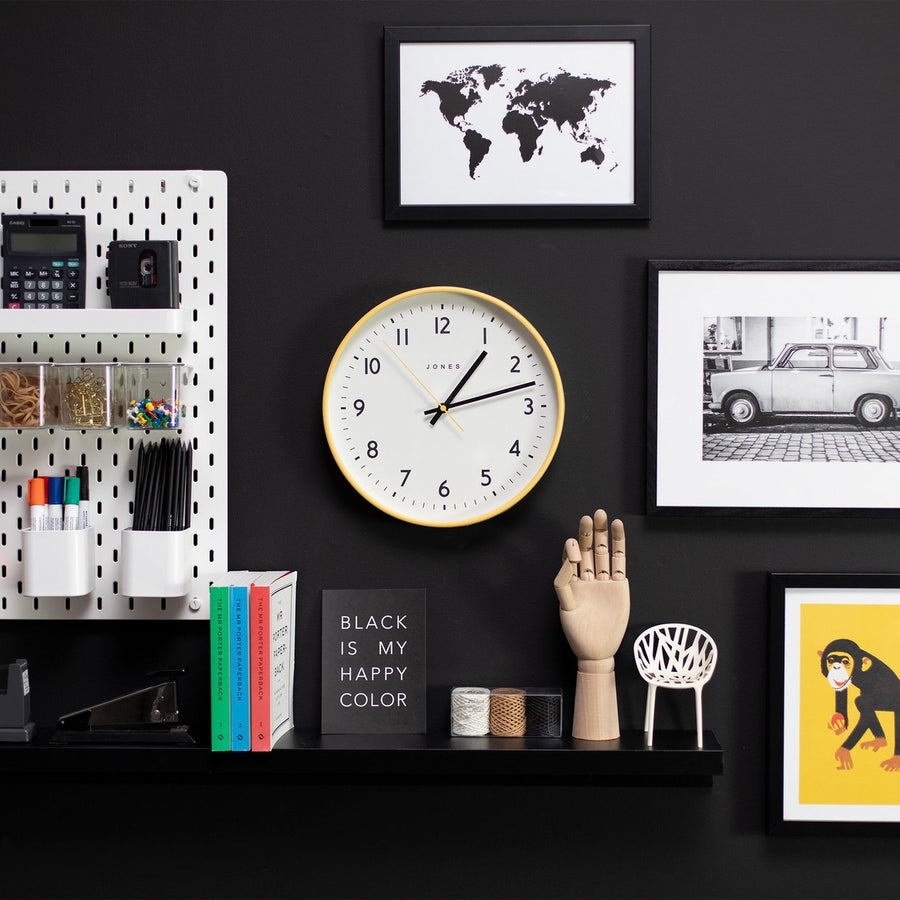 Jones Jam Wall Clock Cheeky - Yellow