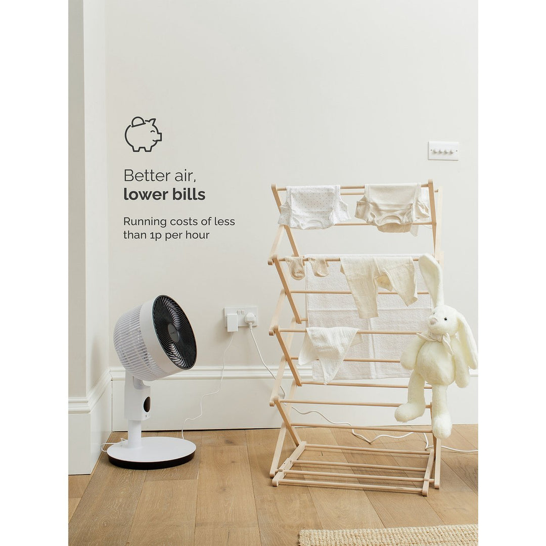 Meaco Sefte White Pedestal Fan - 10 Inch