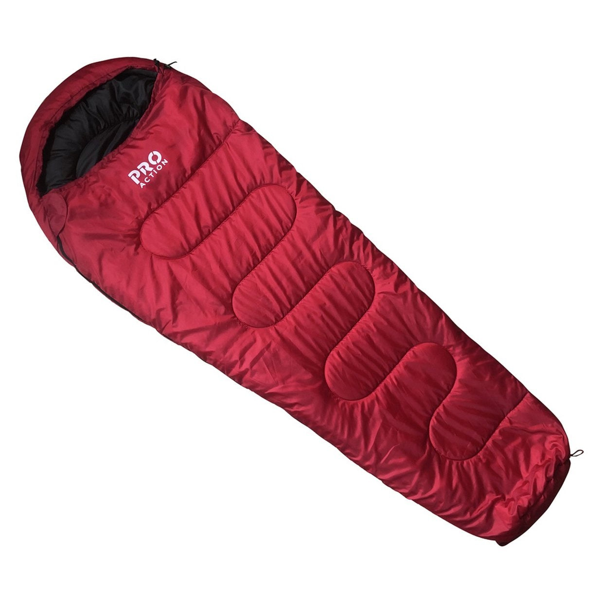 Pro Action 250GSM Mummy Sleeping Bag Red GED Outlet