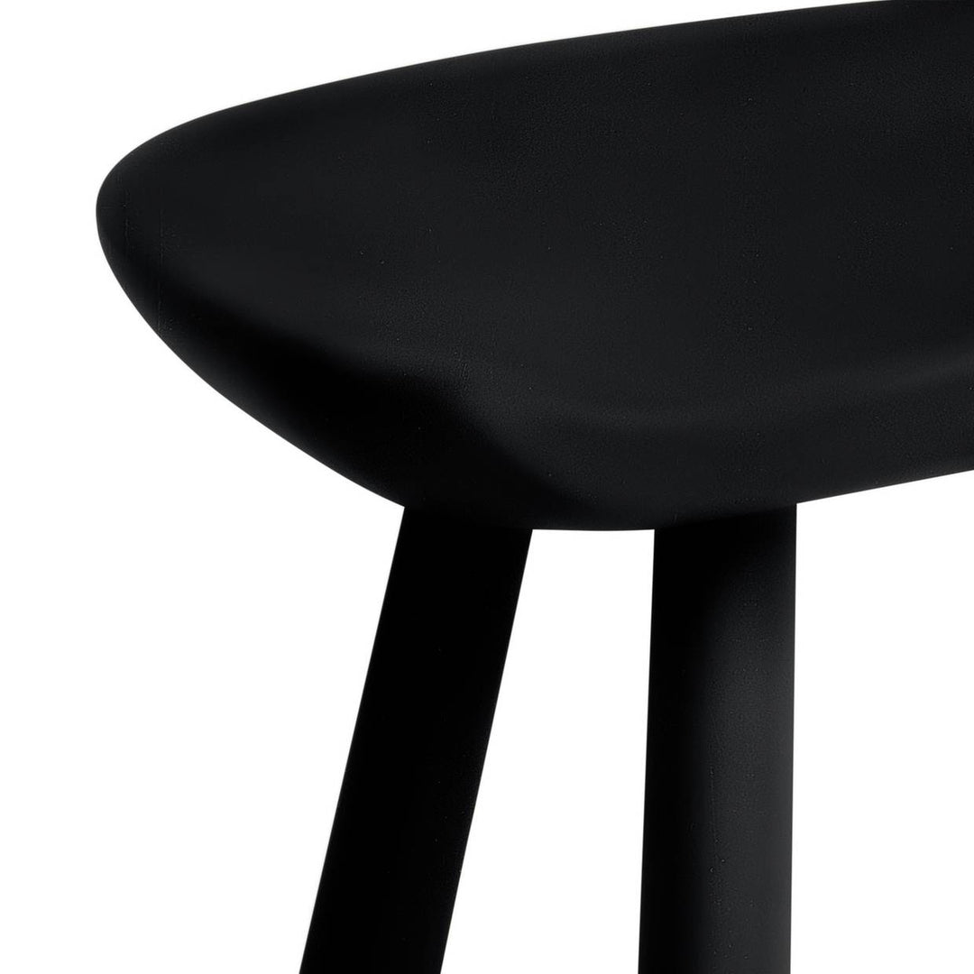 Habitat Barnwell Oak Short Stool - Black