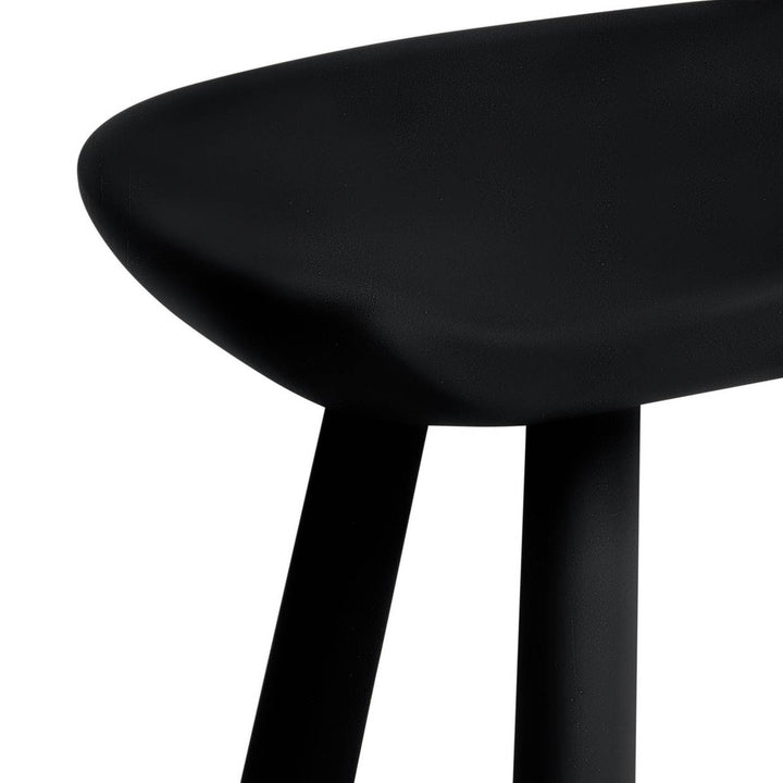 Habitat Barnwell Oak Short Stool - Black