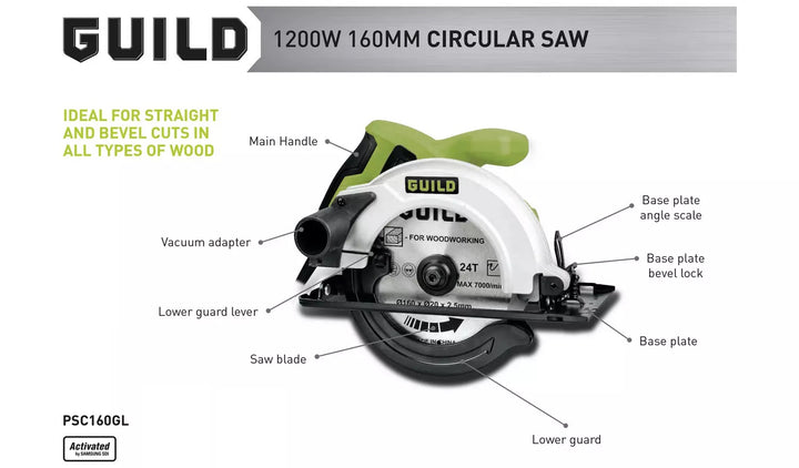Guild 160mm Circular Saw - 1200W