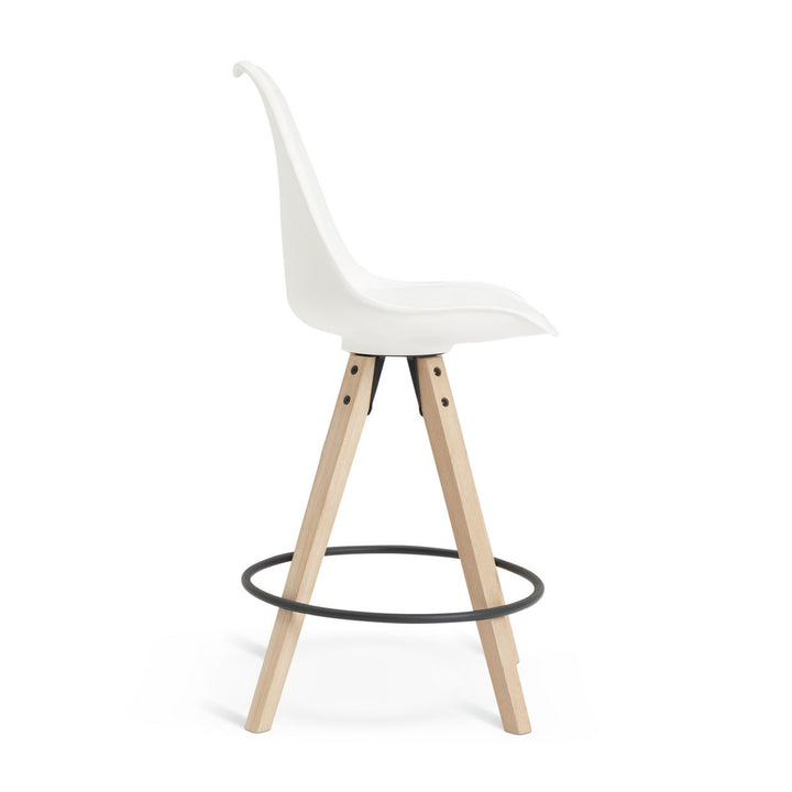 Habitat Jerry Pair of Counter Bar Stools - White