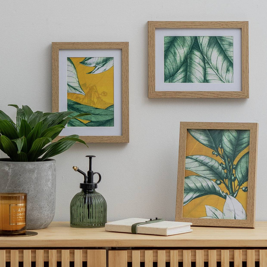 Habitat 3 Pack Oak Effect Wooden Picture Frames