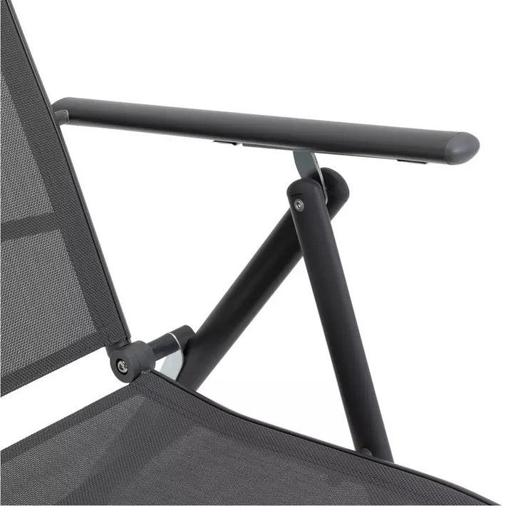 Home Set of 2 Metal Garden Chair - Grey