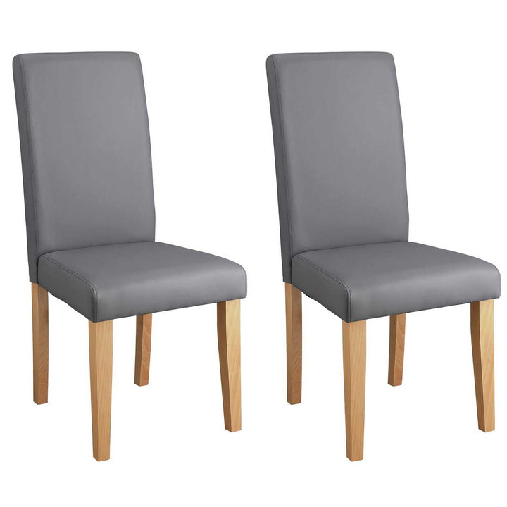 Home Pair of Midback Dining Chairs - Grey