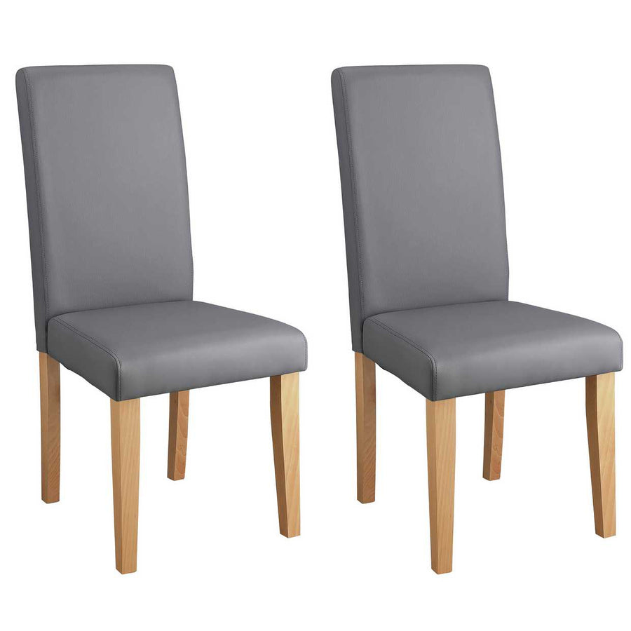 Home Pair of Midback Dining Chairs - Grey