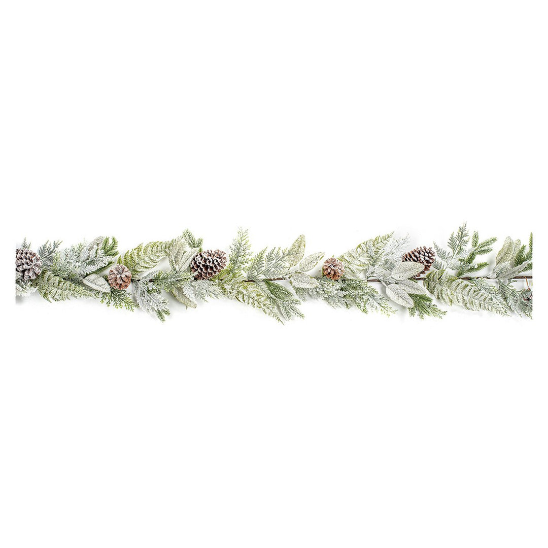 Premier 1.8M Flocked Eucalyptus Garland With Cones