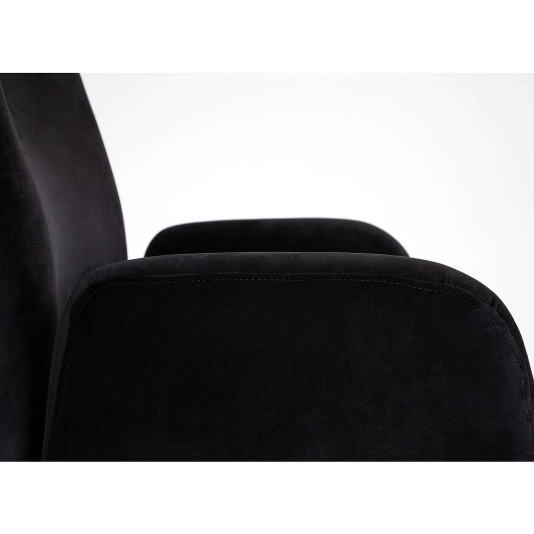 Habitat Clarice Velvet Office Chair - Black