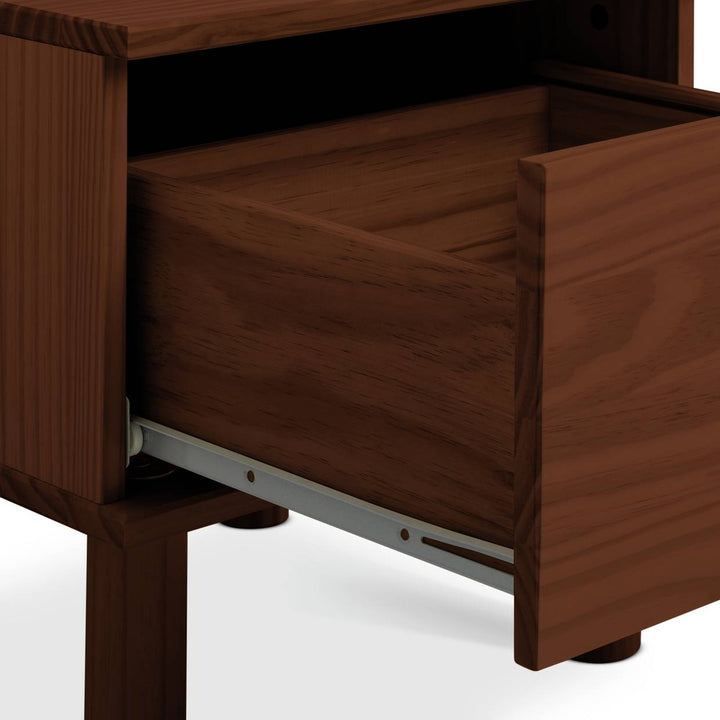 Habitat Akio 1 Drawer Bedside Table - Walnut