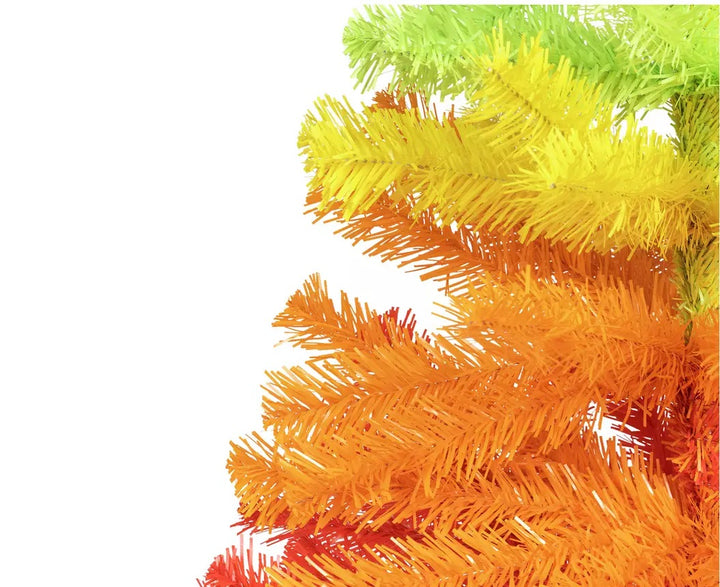 Home 3ft Slim Christmas Tree - Rainbow