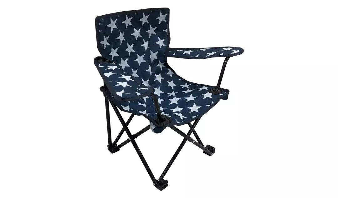 Pro Action Star Print Polyester Kids Folding Camping Chair