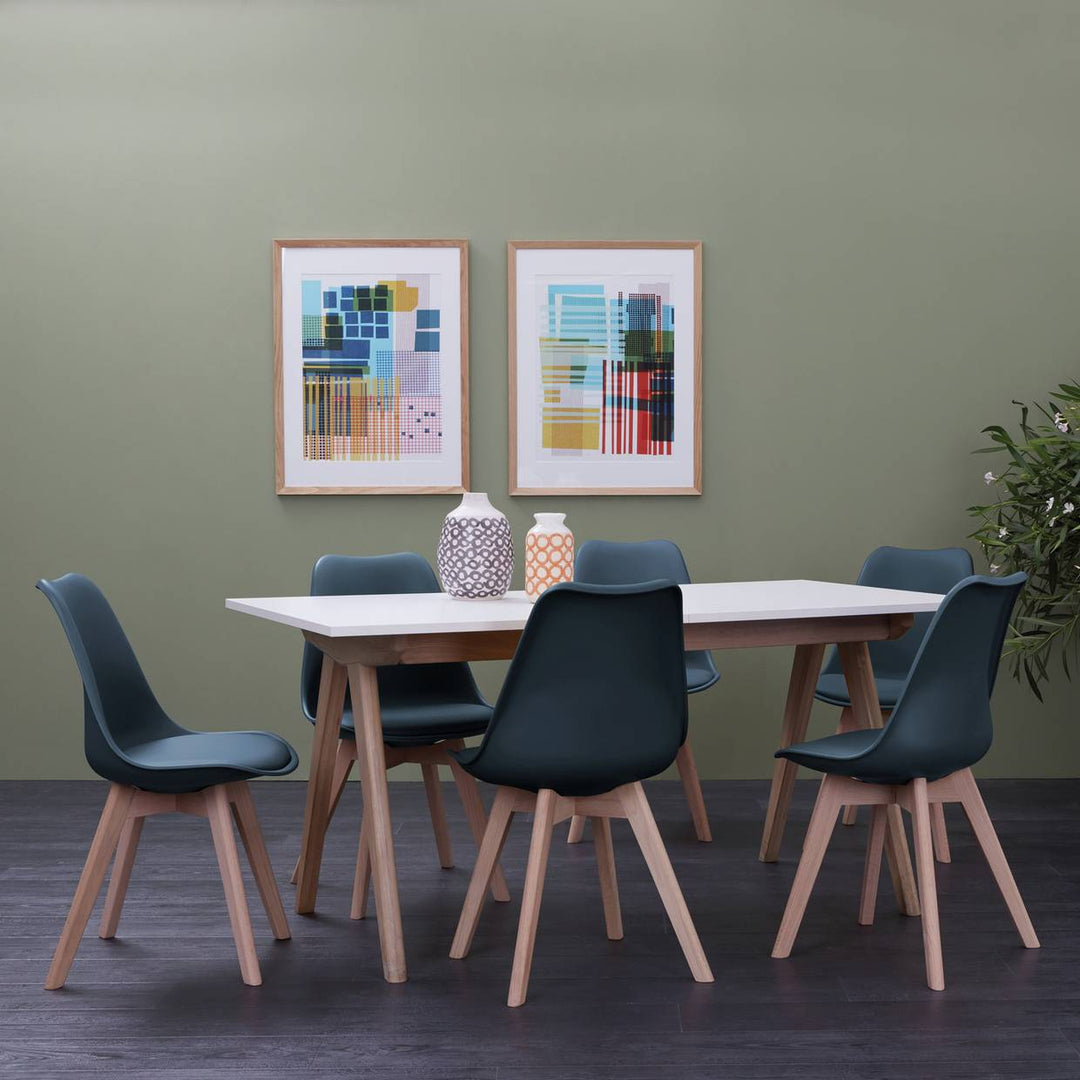 Habitat Jerry Pair of Dining Chair - Navy Blue