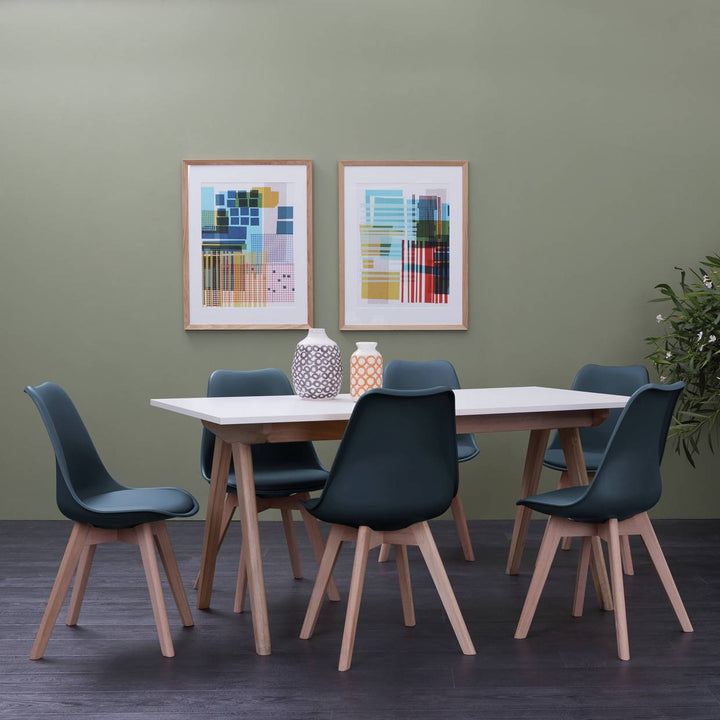 Habitat Jerry Pair of Dining Chair - Navy Blue