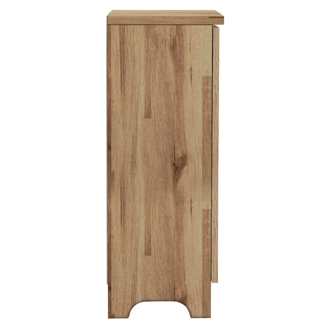 Home Slatted 2 Door Shoe Storage Cabinet - Oak