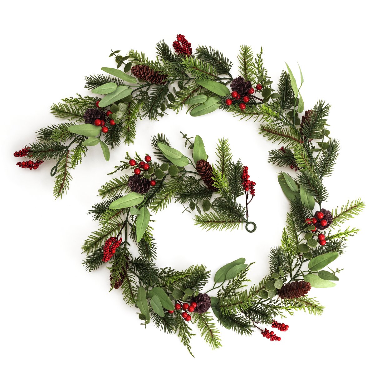 Home Traditional Red Berries Christmas Garland Decoration