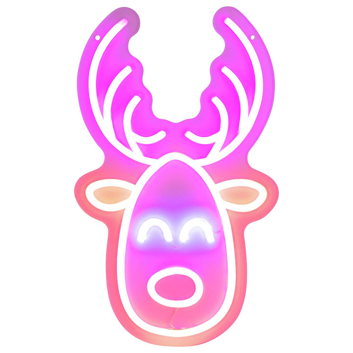 Habitat Neon Effect Rudolf Reindeer Shaped Christmas Lights