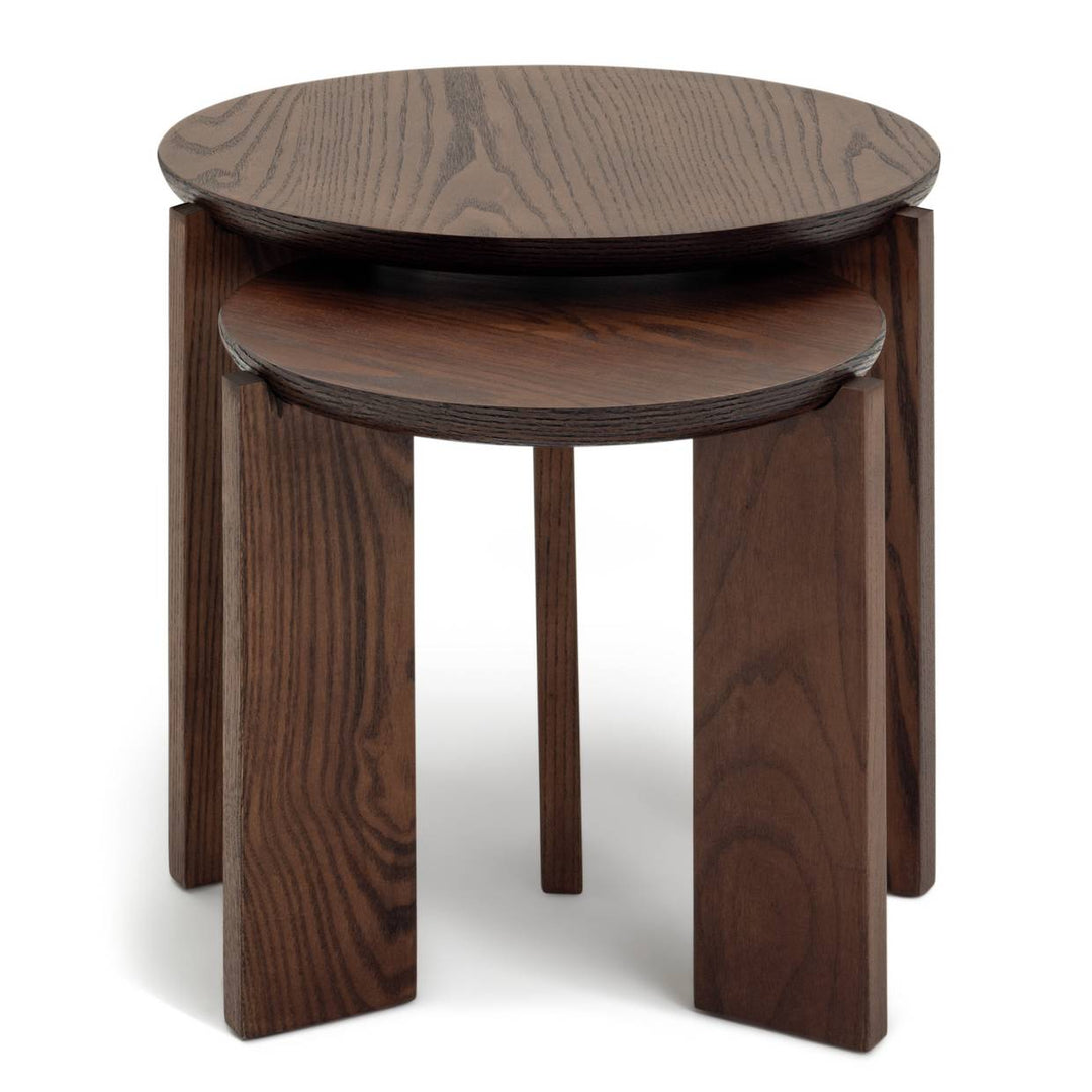 Habitat Xylo Solid Wood Nest of 2 Tables - Walnut