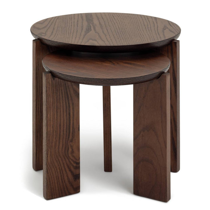 Habitat Xylo Solid Wood Nest of 2 Tables - Walnut