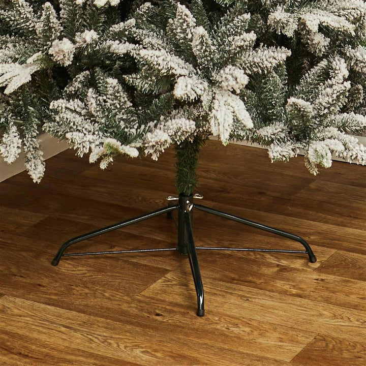 Premier Decorations 7ft Flocked Lapland Spruce Christmas Tree - Green