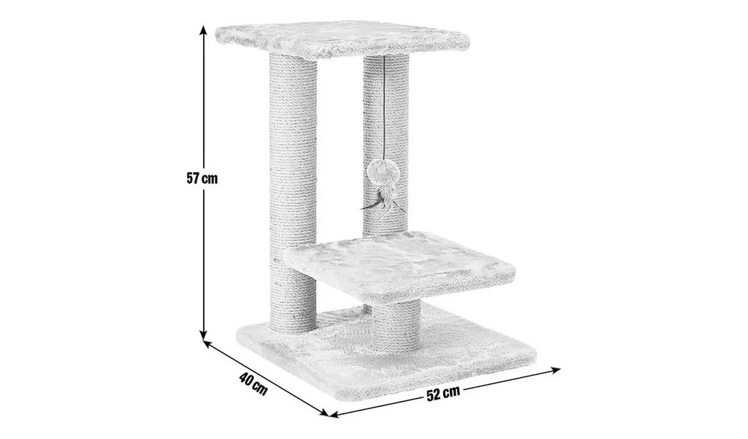 Two Tier Scratching Perch Grey & Brown