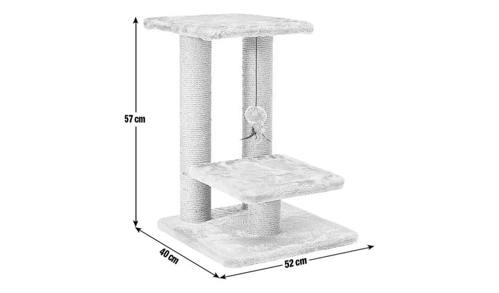 Two Tier Scratching Perch Grey & Brown