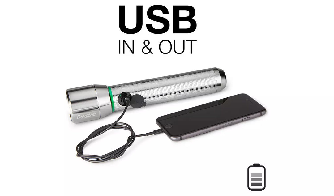 Energizer Vision HD Rechargeable 1000 Lumen LED Metal Torch