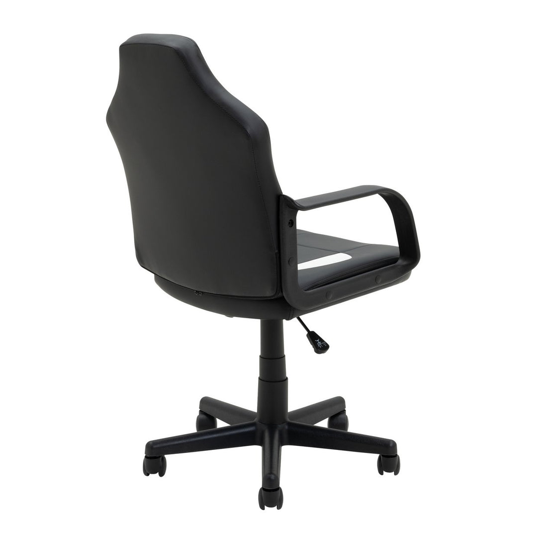 Home Faux Leather Office Gaming Chair - Black