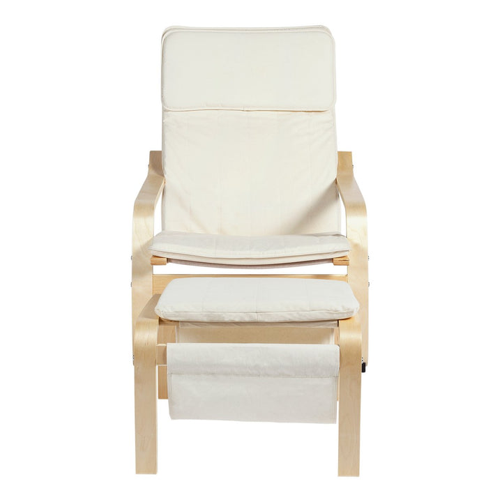 Home Bentwood Chair with Footstool - Natural