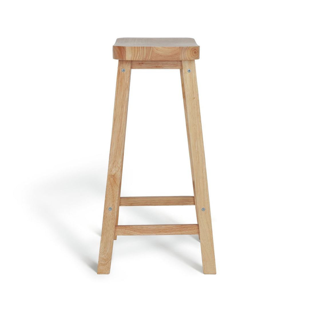 Habitat Pair of Saddle Bar Stools - Natural