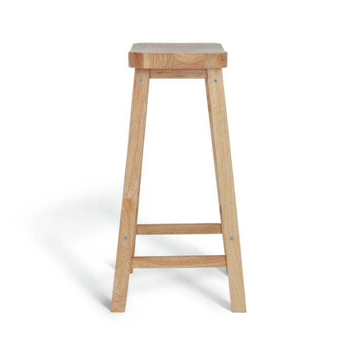 Habitat Pair of Saddle Bar Stools - Natural