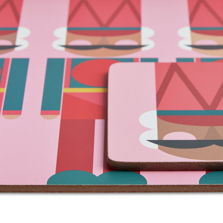 Habitat Nutcracker Cork Back Set of 4 Placemat and Coasters - Christmas Decoration