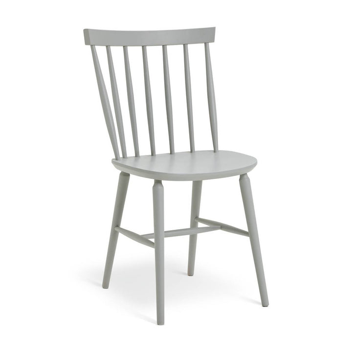 Habitat Talia Pair of Solid Wood Dining Chairs - Grey