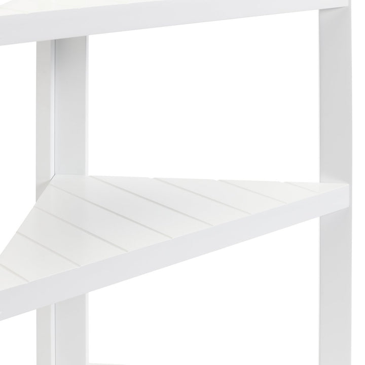 Home 3 Tier Bathroom Corner Shelf Unit - White