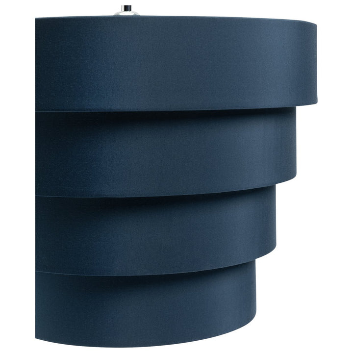 Home Navy Stacked 4 Tier Easy Fit Lampshade - 45cm