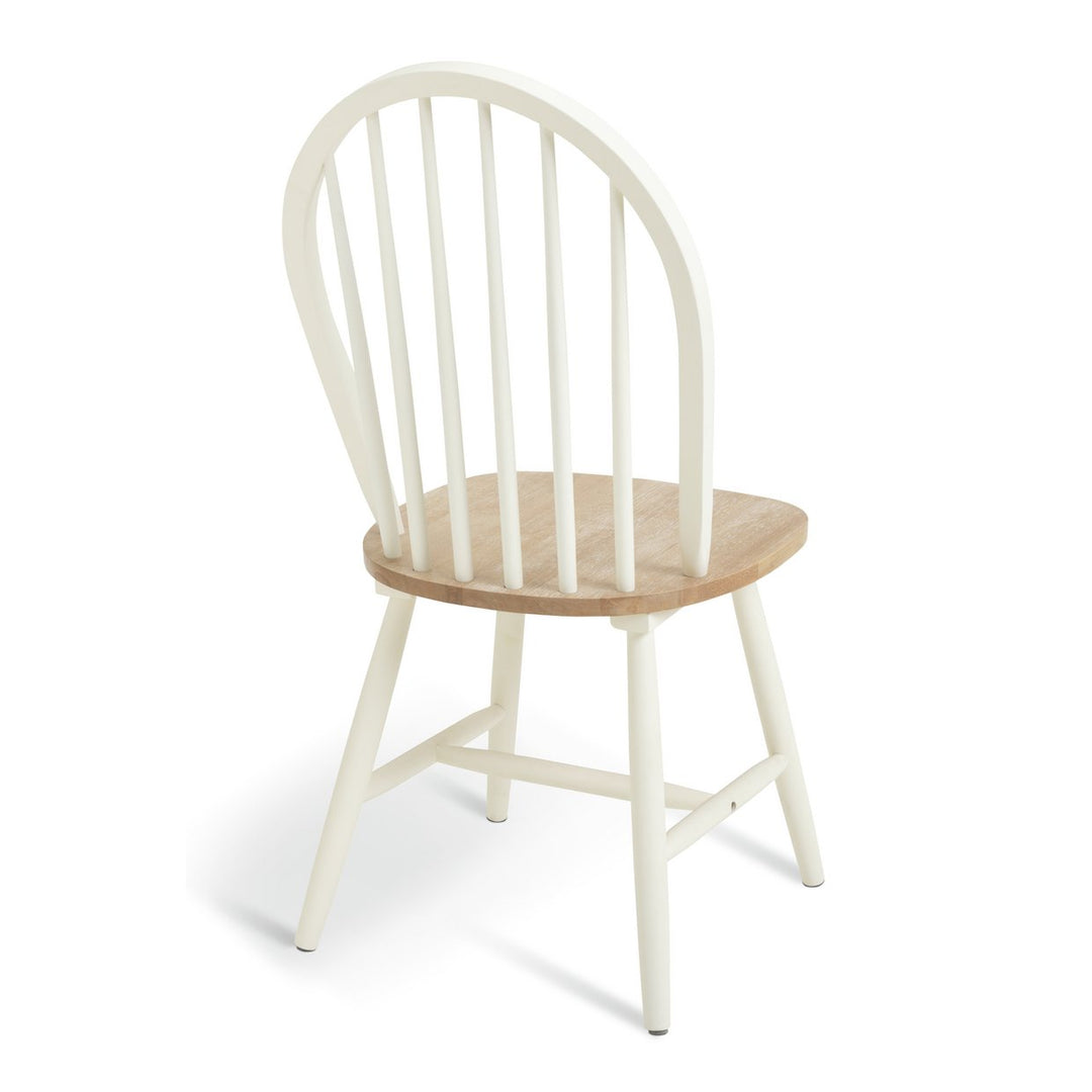 Habitat Burford Pair of Solid Wood Dining Chairs - White