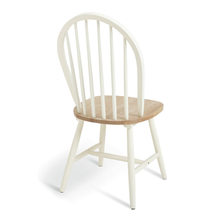 Habitat Burford Pair of Solid Wood Dining Chairs - White