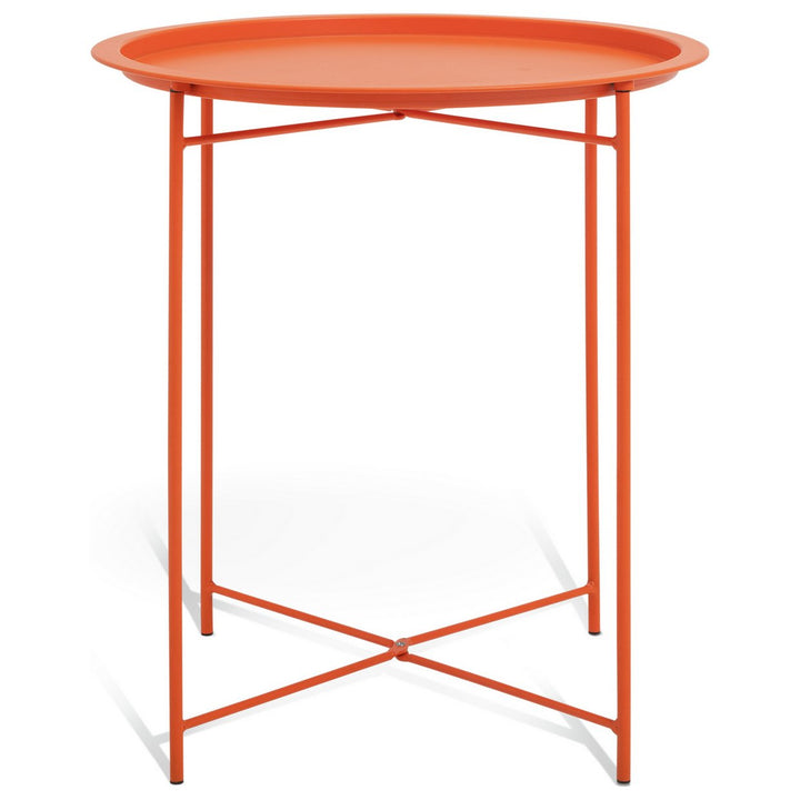 Habitat Pula Folding Metal Garden Side Table - Orange